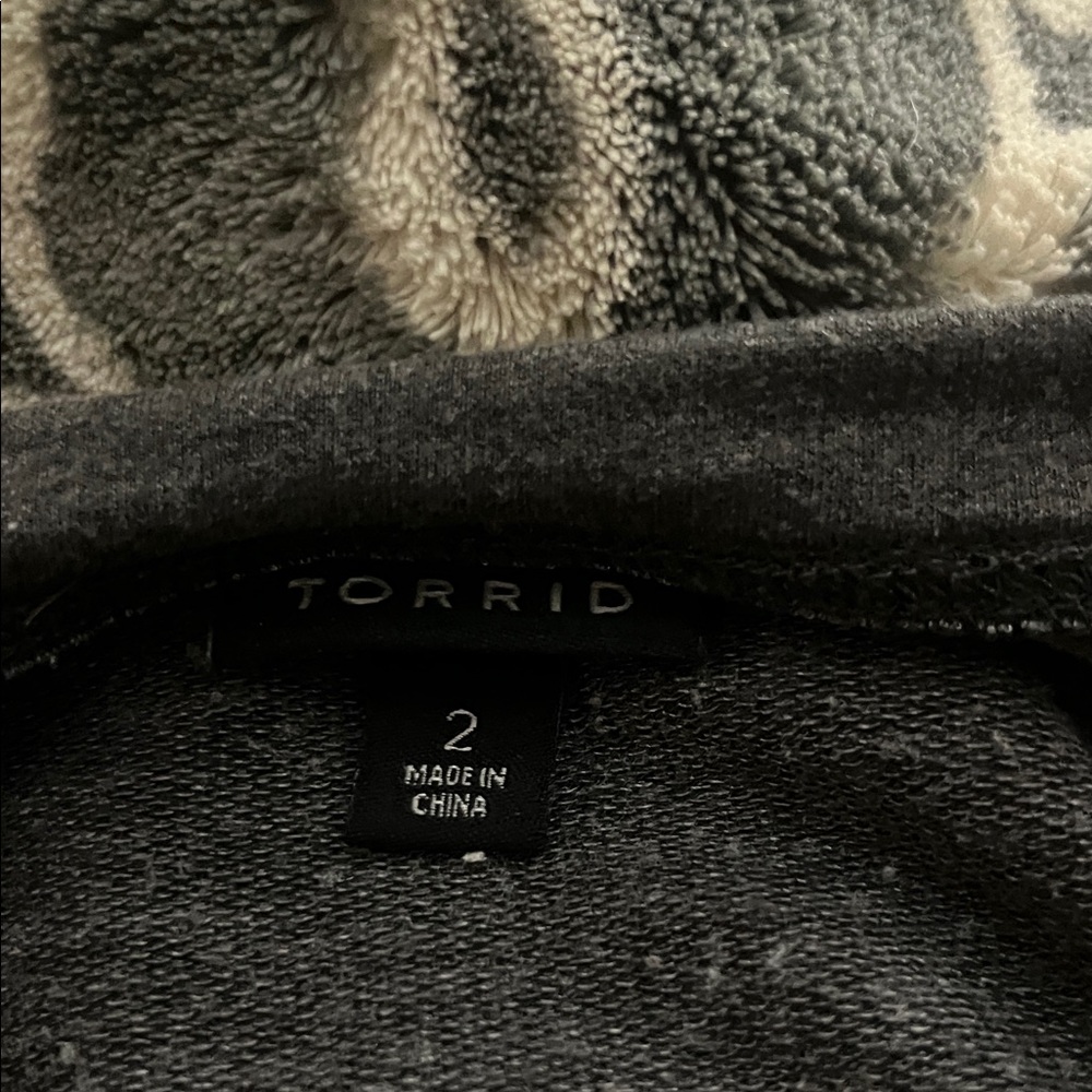 Torrid Charcoal Knit Top